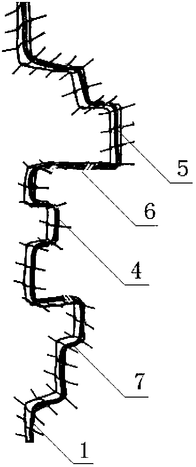 Bow-type cultivation trunk molding method of lythraceae lagerstroemia trunks