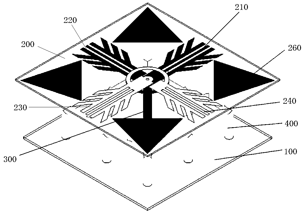 BD B1 frequency band satellite navigation terminal antenna and working method thereof