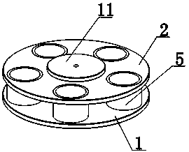 Sleeving disc for steel wire mesh framework plastic composite pipe sampling