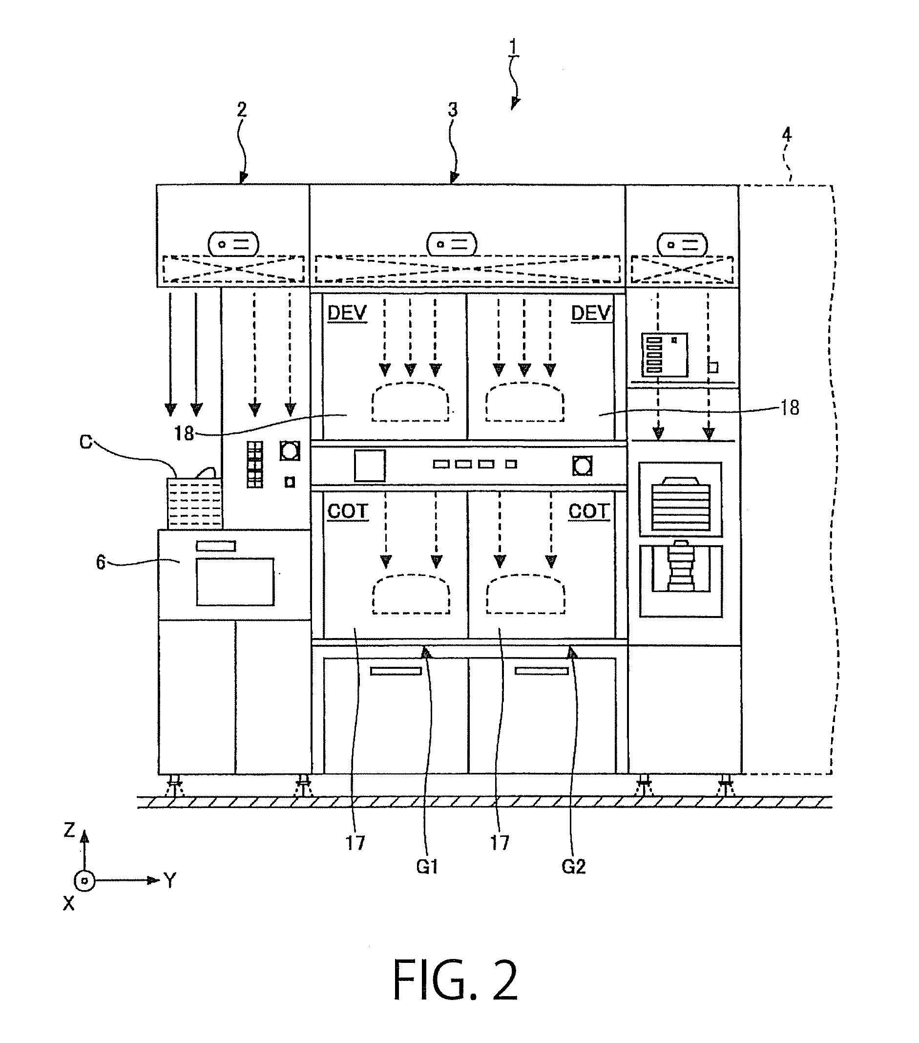 Resist coating and developing apparatus and method