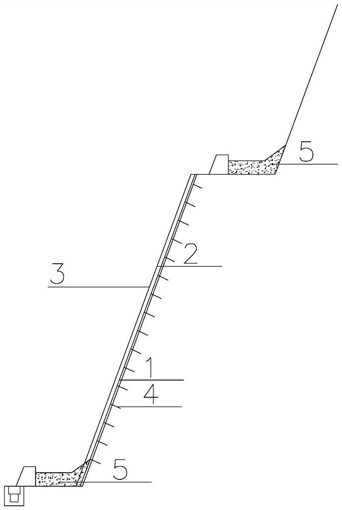 Slope protection structure applied to hillside area and method