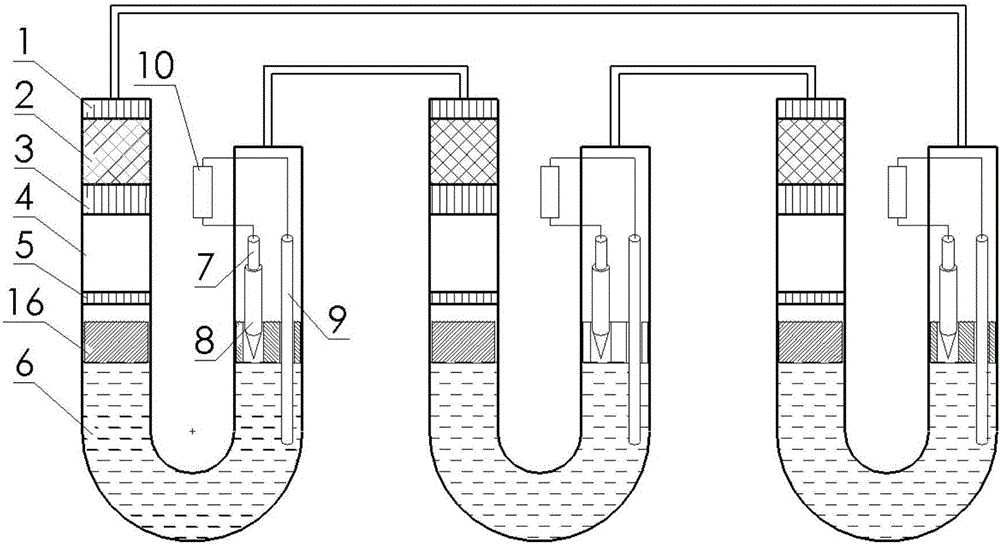 Double-acting thermoacoustic generator utilizing liquid metal for electric conduction