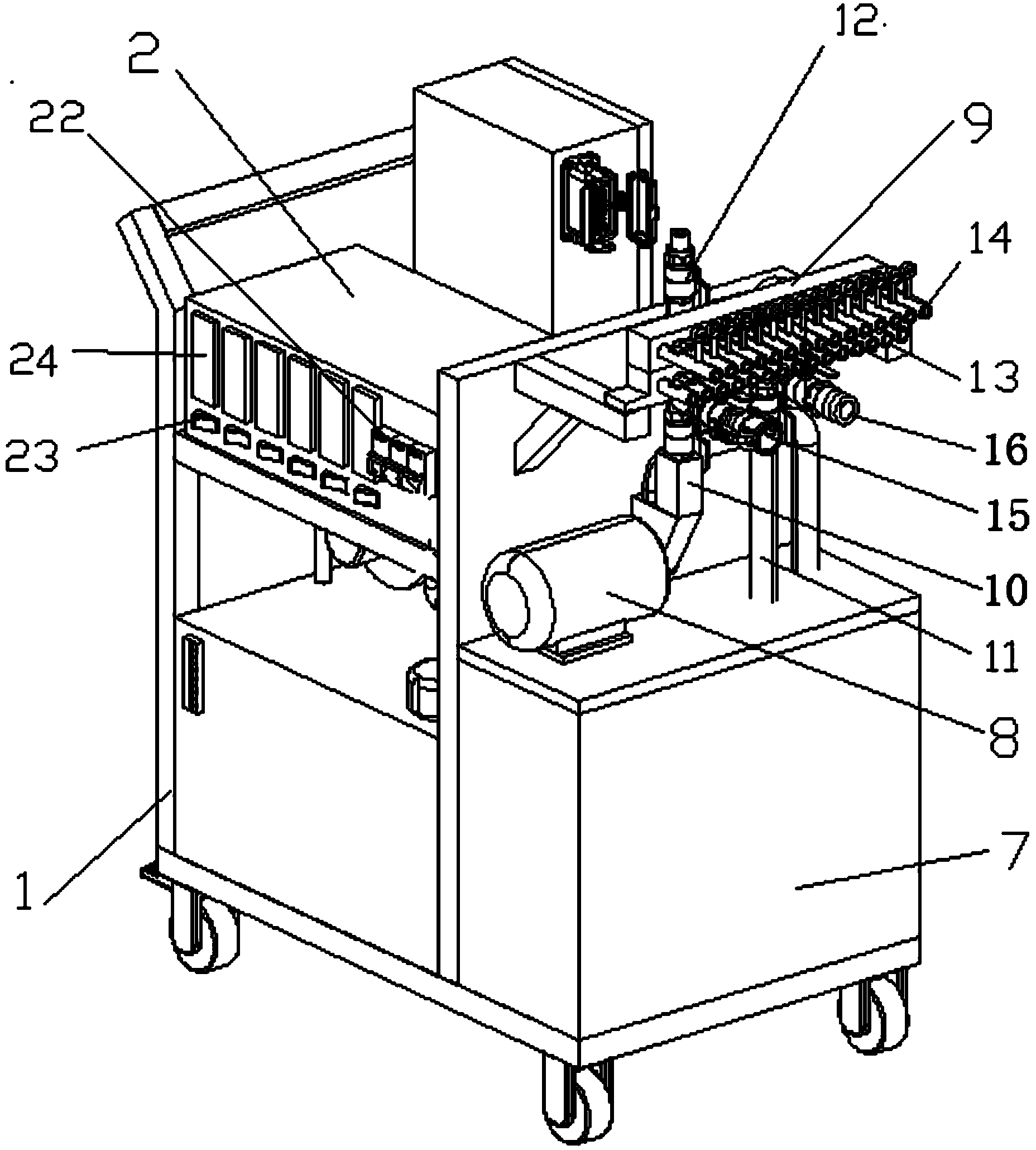 Mobile detection device for injection mold assembly test