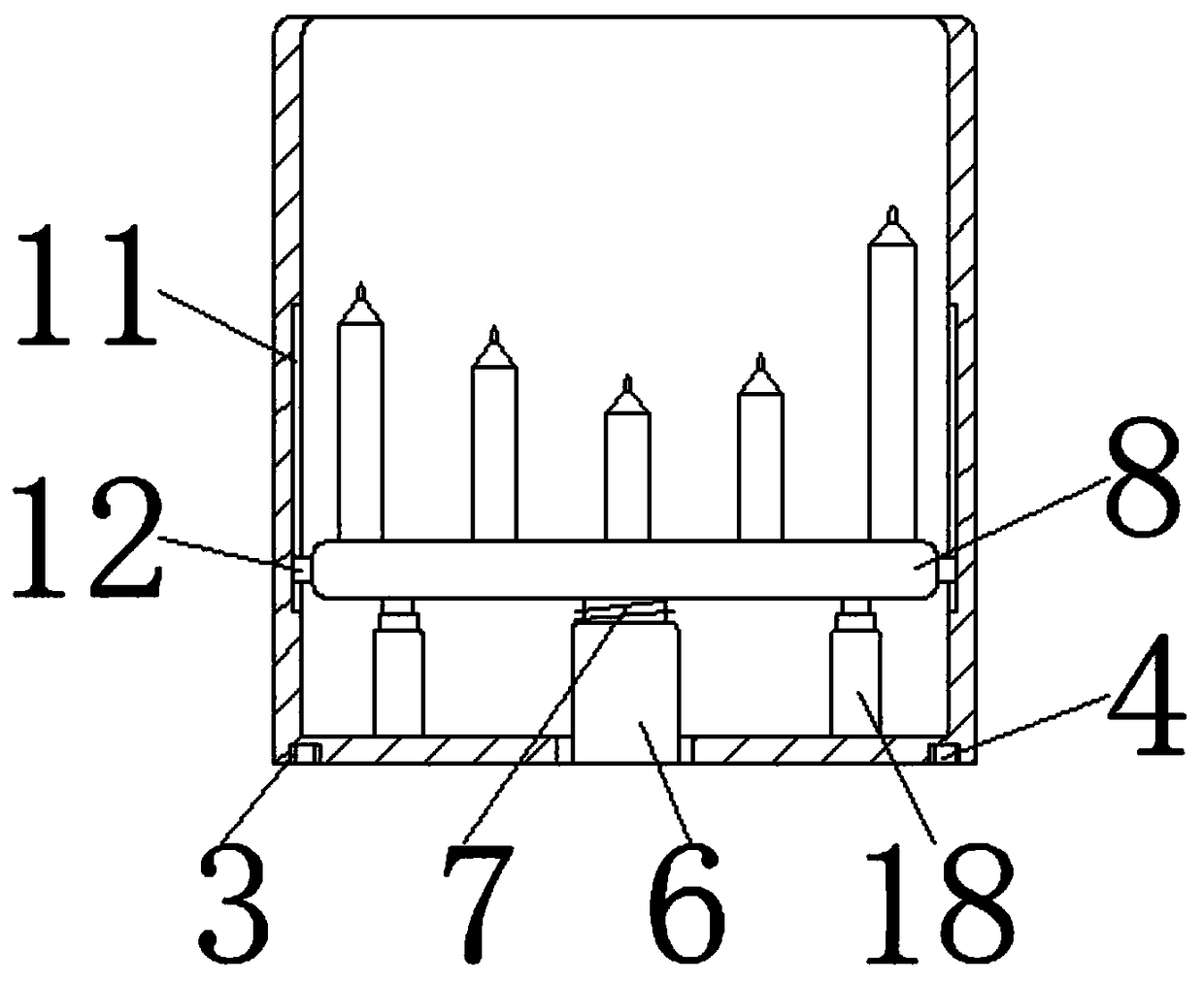 Pen container used for drawing color pen