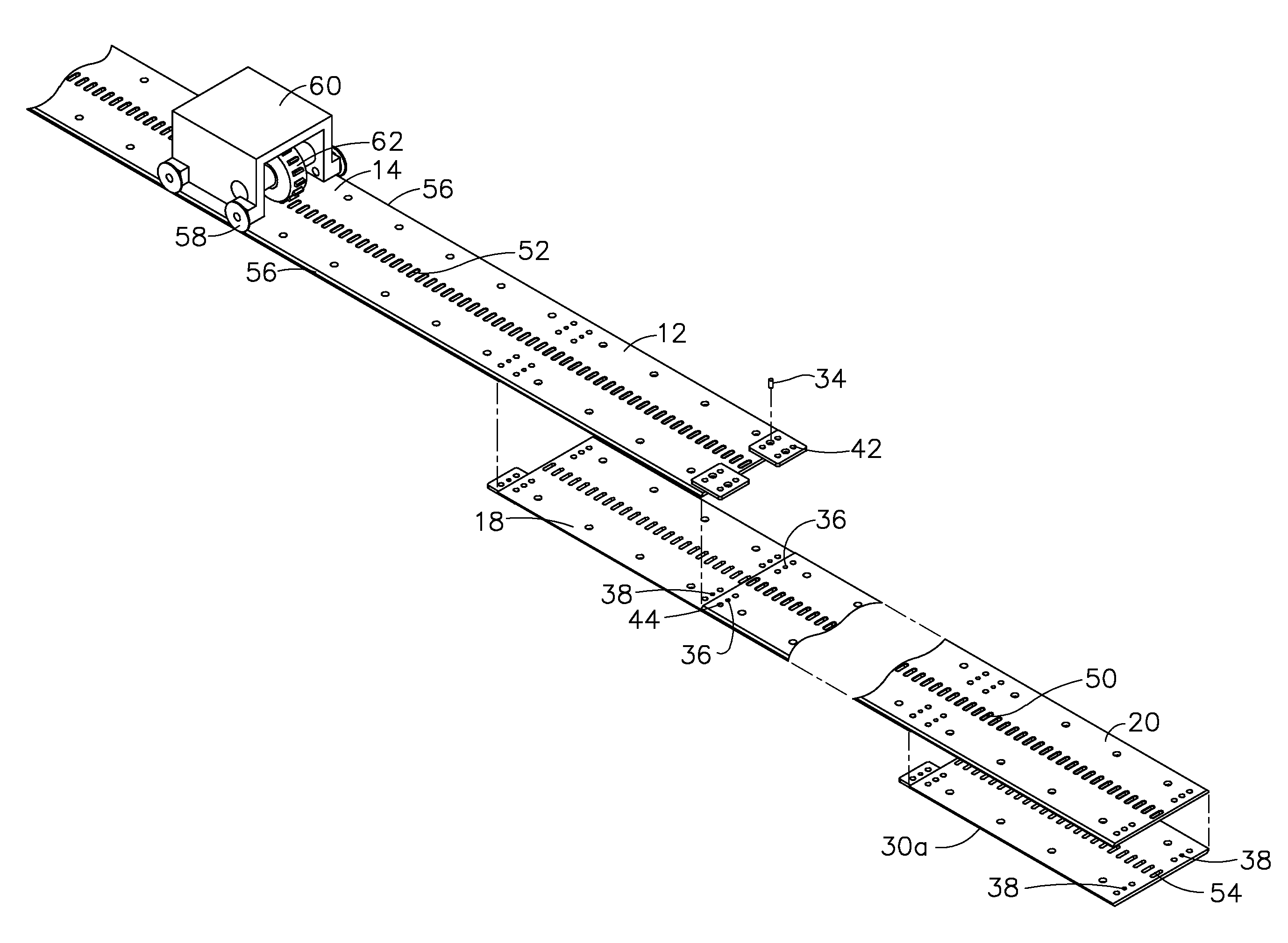 Interlocking precision flexible rail system