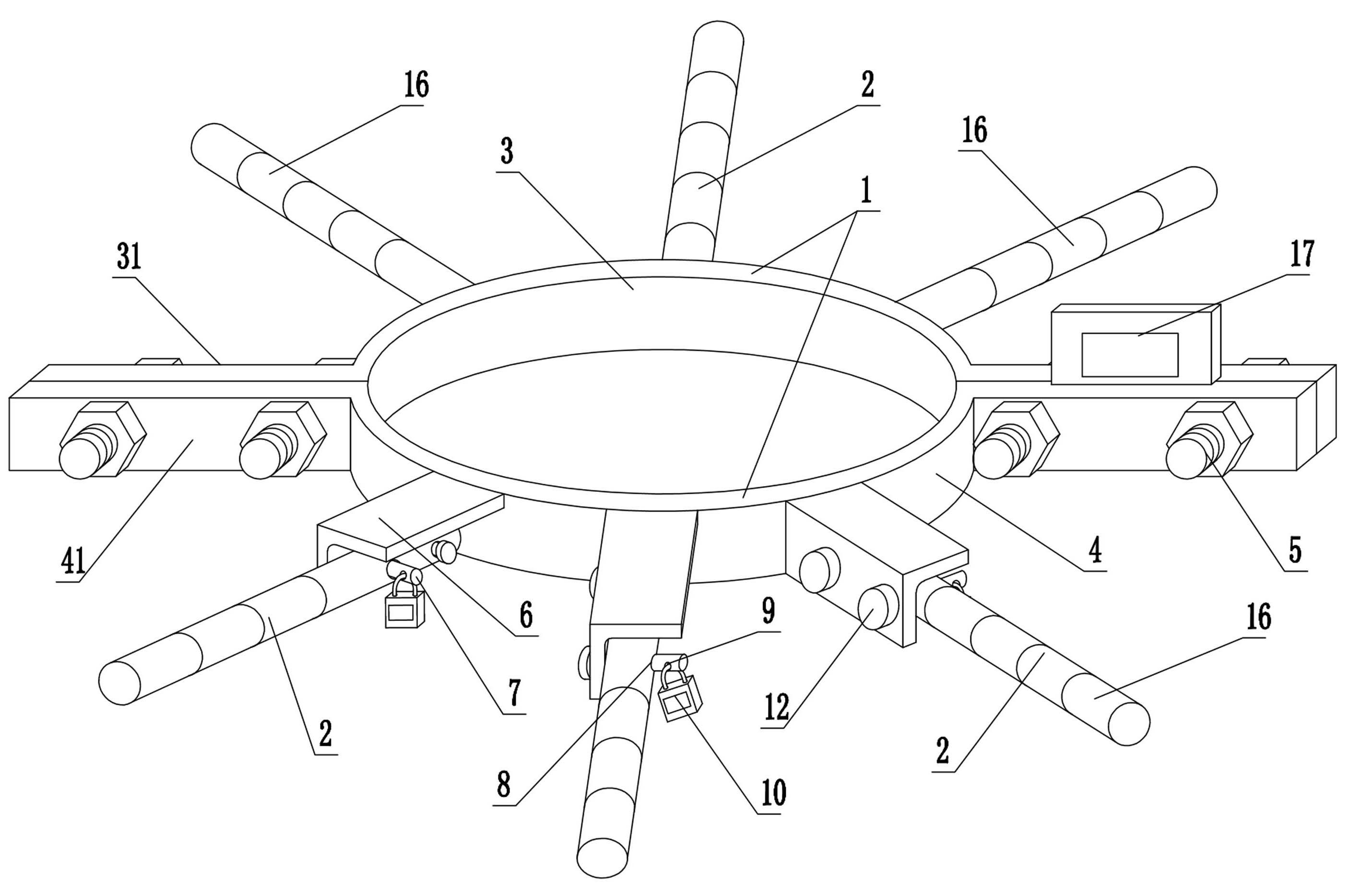 Safety device for preventing people from climbing up electric concrete poles by mistake