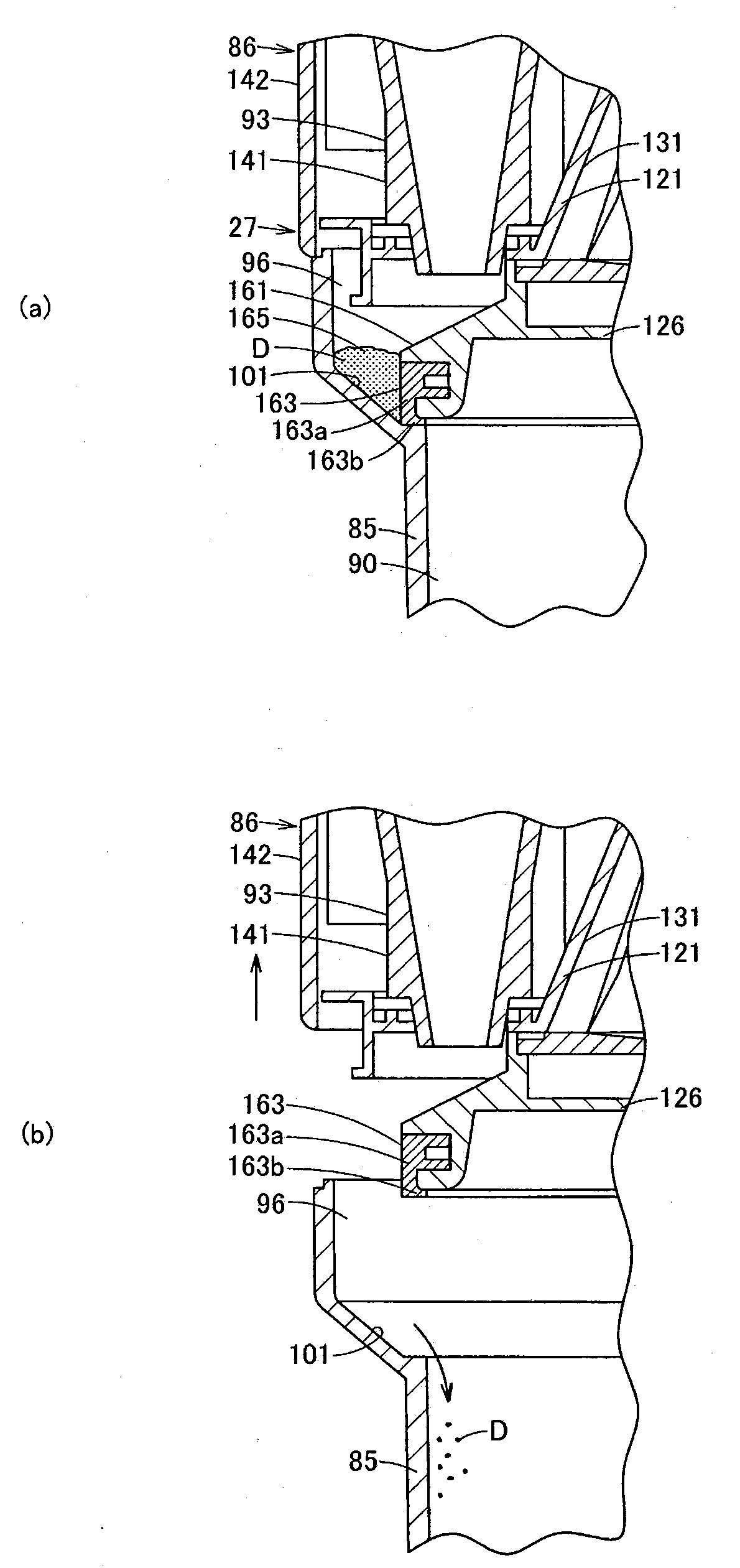 Dust collecting device and electric cleaner with the same