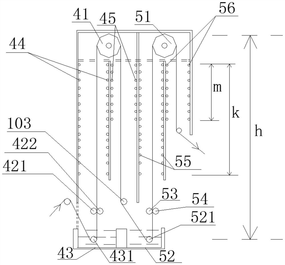 Vertical two-impregnation one-scraping polyester-mixed cotton cloth impregnator