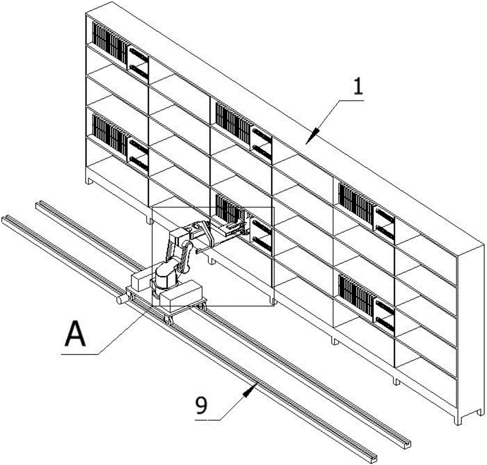 Bookshelf capable of automatically arranging and classifying books