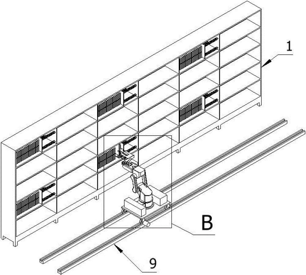 Bookshelf capable of automatically arranging and classifying books