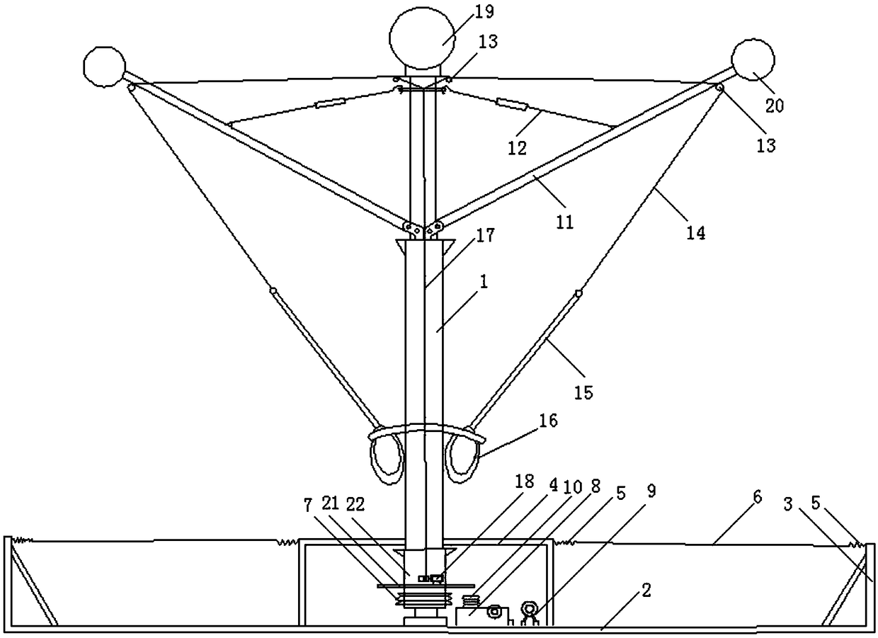 Six-people rotating bungee jumping bed