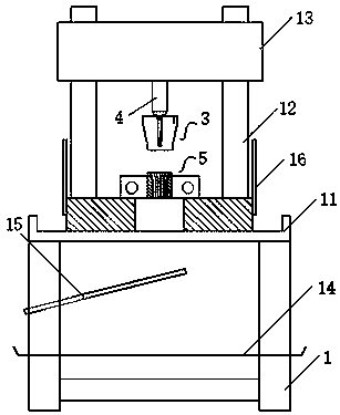 Production device for pipe pile die assembly accessories