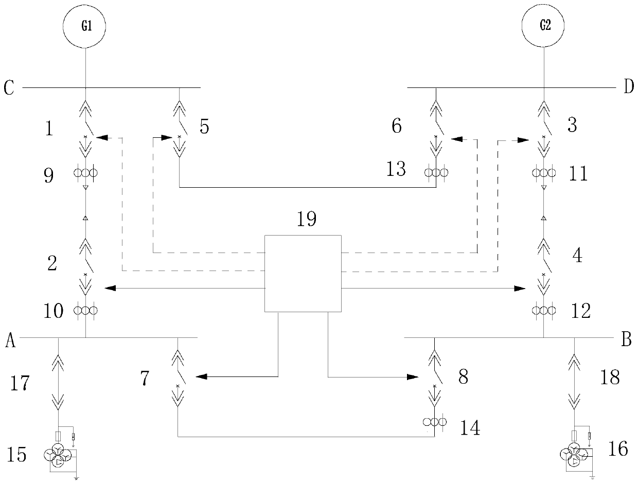 Power supply switching method and system for medium-voltage AC system of nuclear power ship