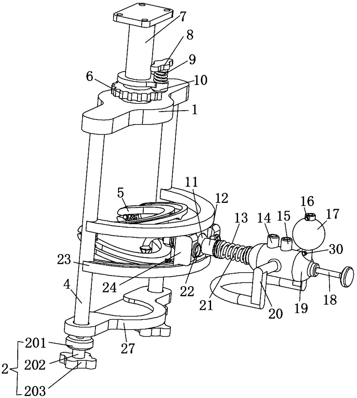 Medicine applying device for treatment in stomatology department