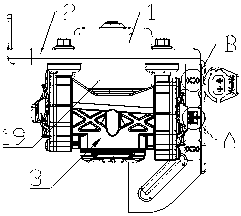 Damping device of electric vacuum pump of new energy vehicle