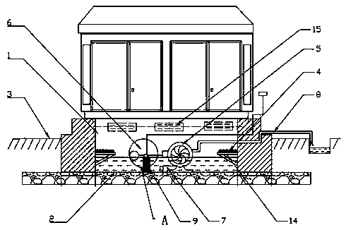 Drainage system applied to electric cable well