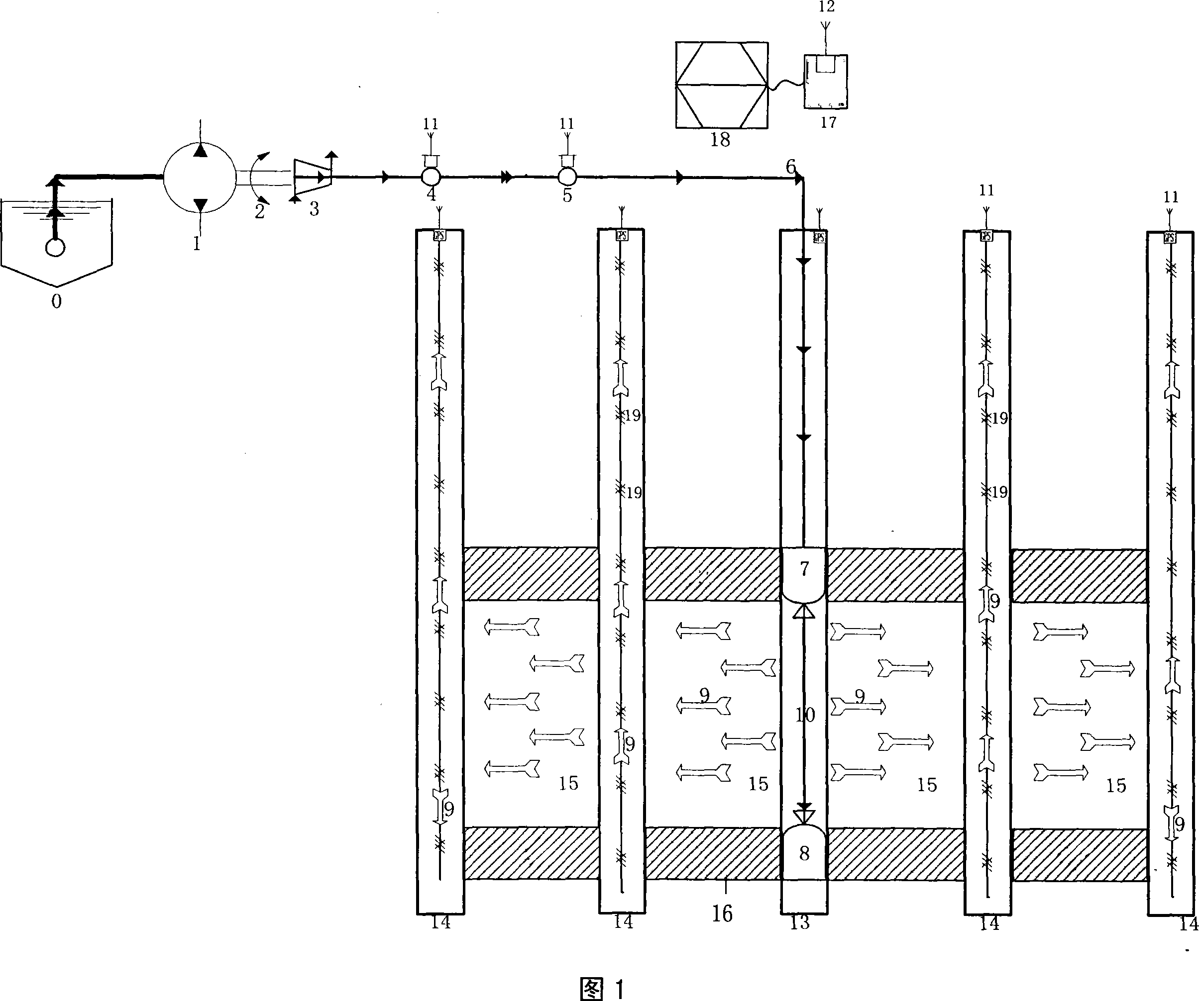 Foundation ground water parameter measurement method and system based on pressure tracing