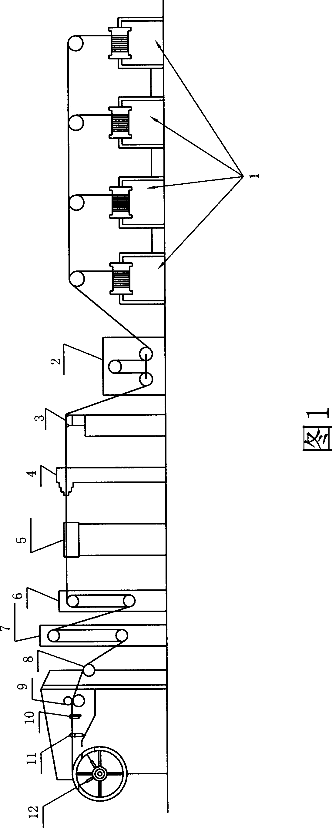 Tyre belt layer extrusion method production process and equipment