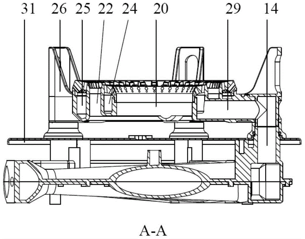 A gas stove burner