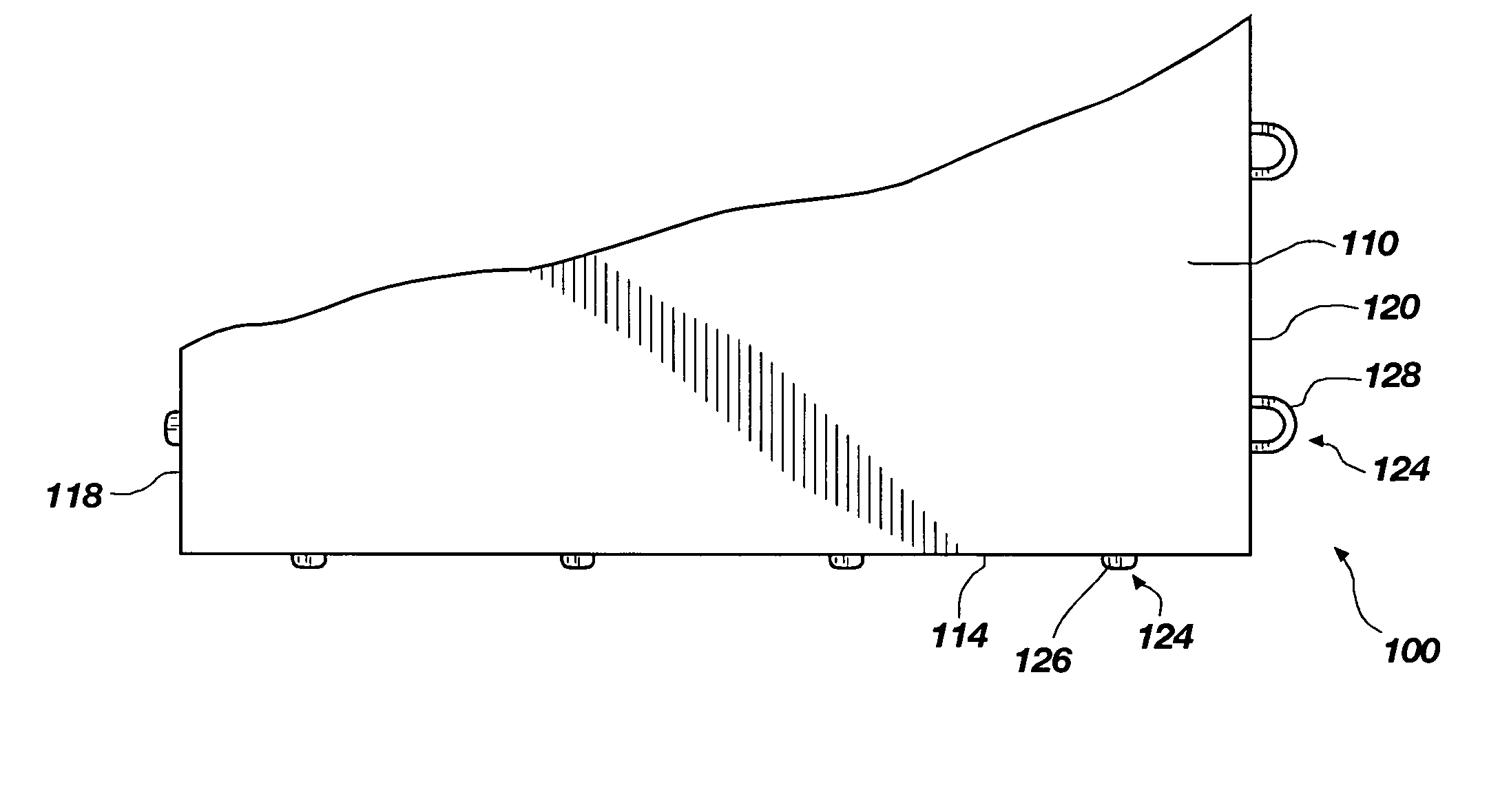 Modular tile with controlled deflection