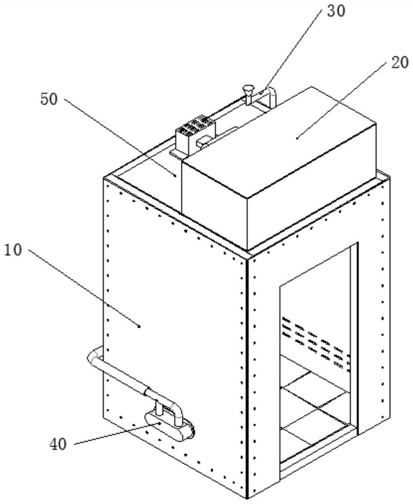 Air storage type elevator car device