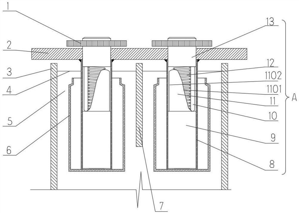 Efficient soaking device of humidifying bottles for pneumology department