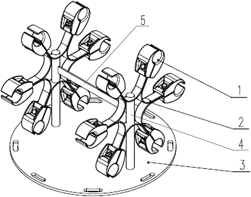 Lead supporting and fixing fitting and interval rod brackets thereof