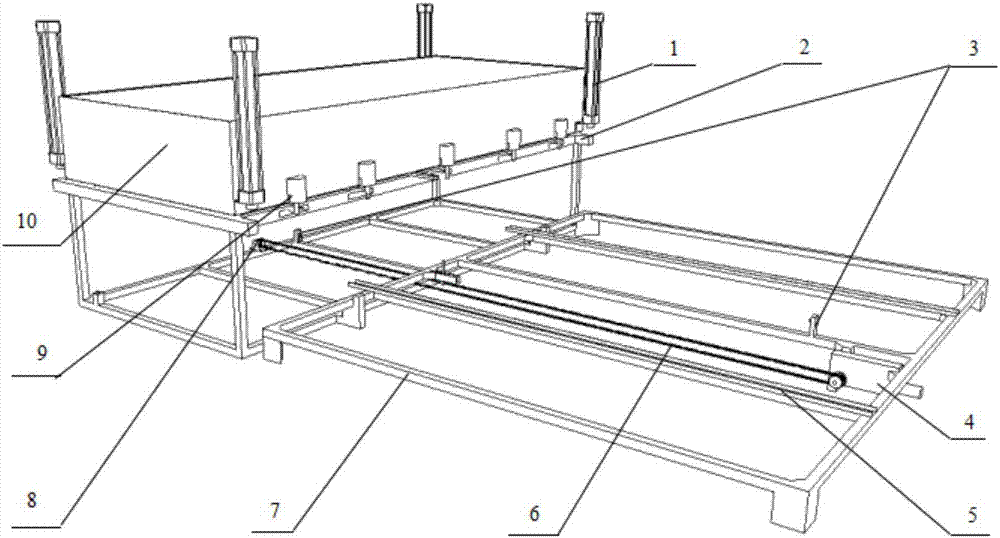 Automatic in-out and lifting mechanism of block ice machine