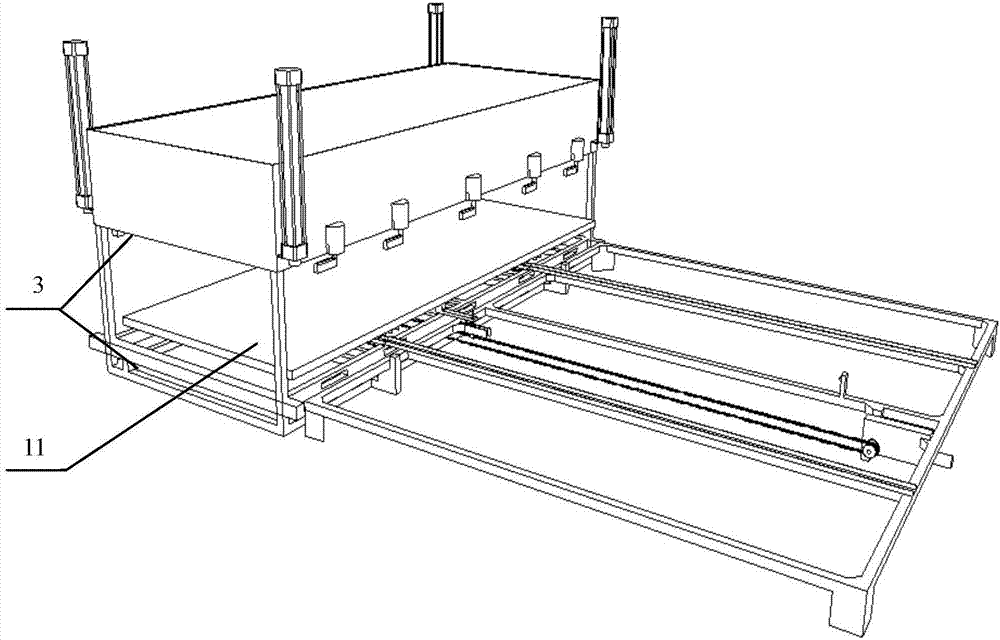 Automatic in-out and lifting mechanism of block ice machine