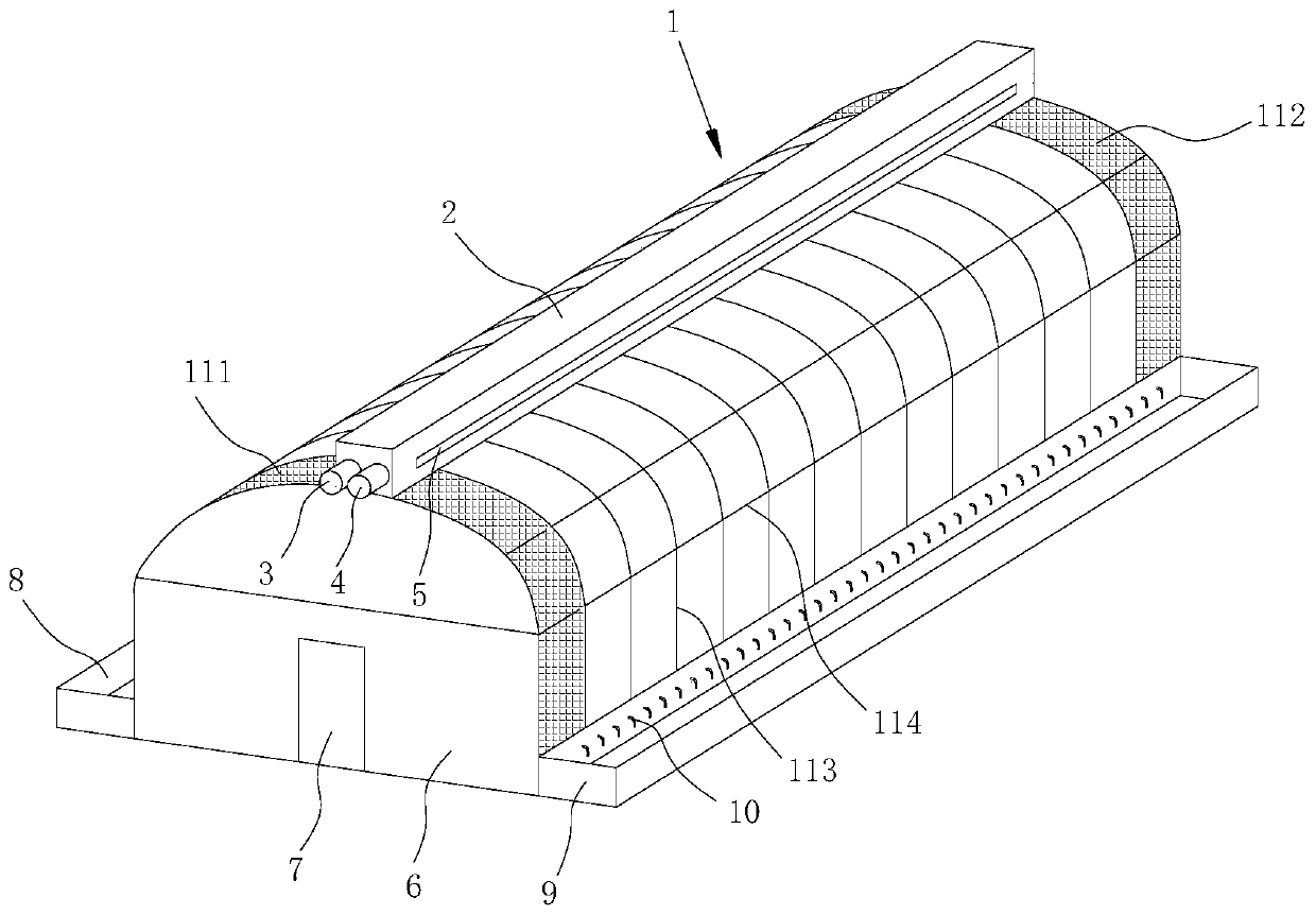 Anti-seismic anti-wind automatic agricultural plastic greenhouse