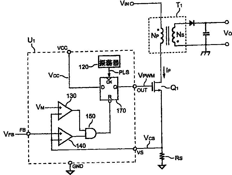 Output power compensating method and switching controller