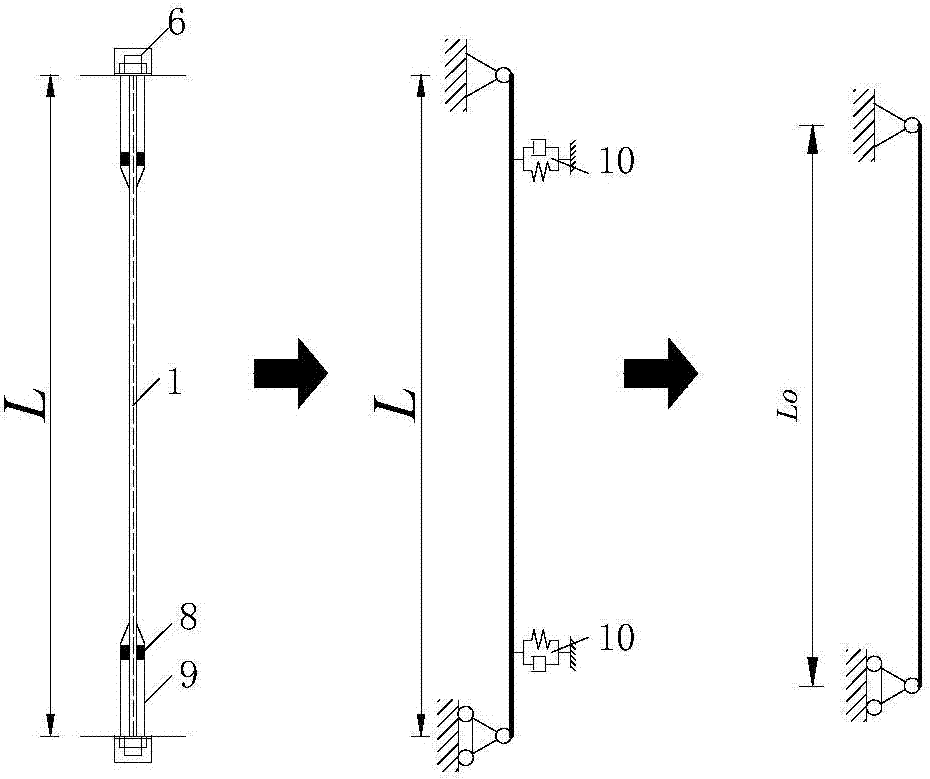 Accurate test method for short suspender cable force of suspender arch bridge