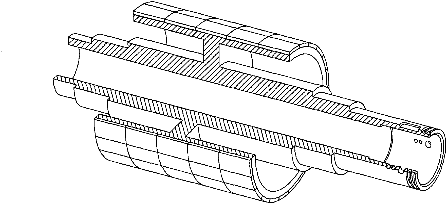 Permanent magnet synchronous motor with dual annular rotation heat tube for cooling rotor