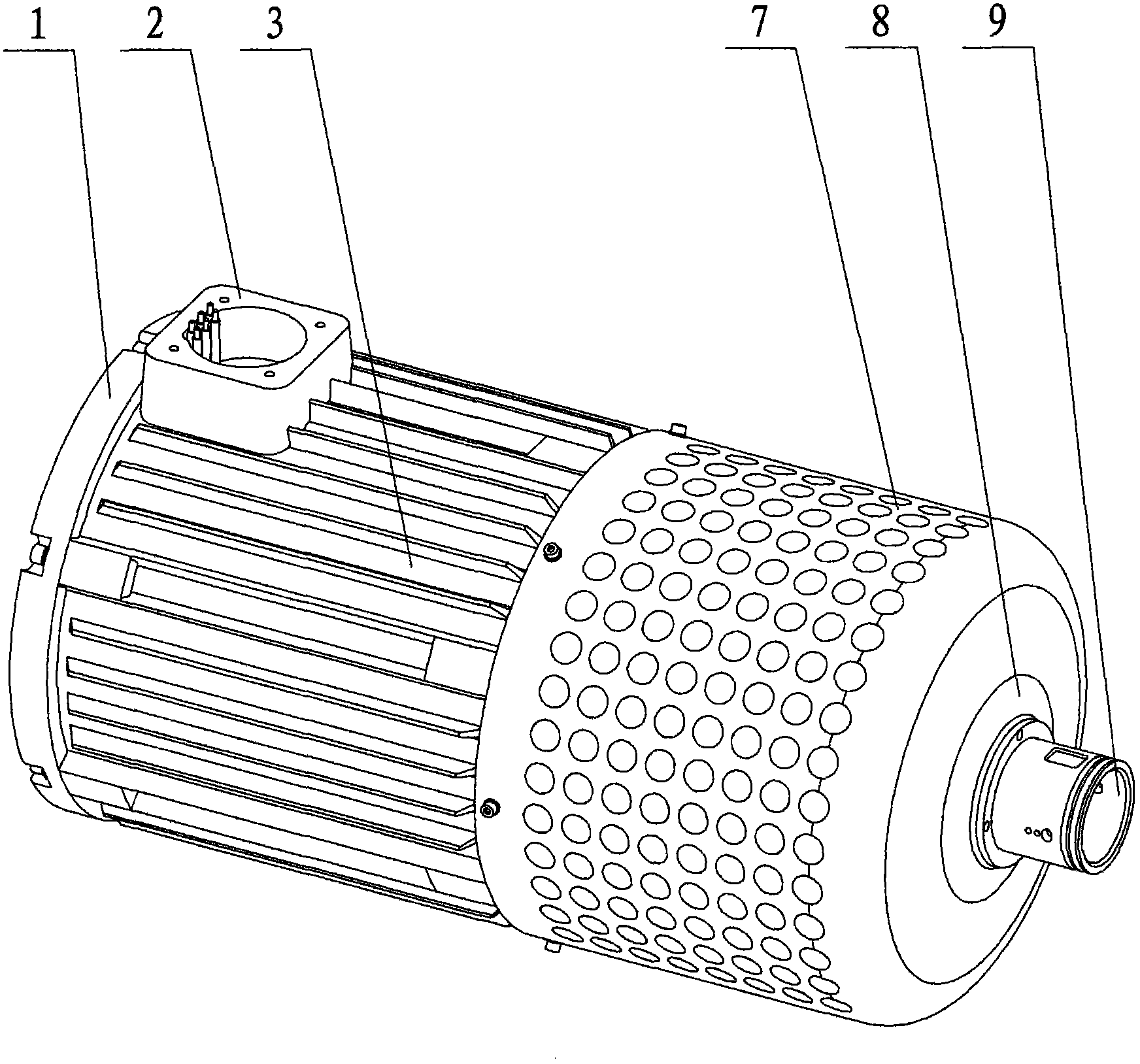 Permanent magnet synchronous motor with dual annular rotation heat tube for cooling rotor