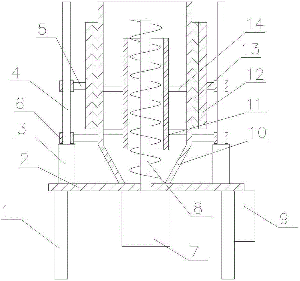 Elevating dried food stir-frying machine