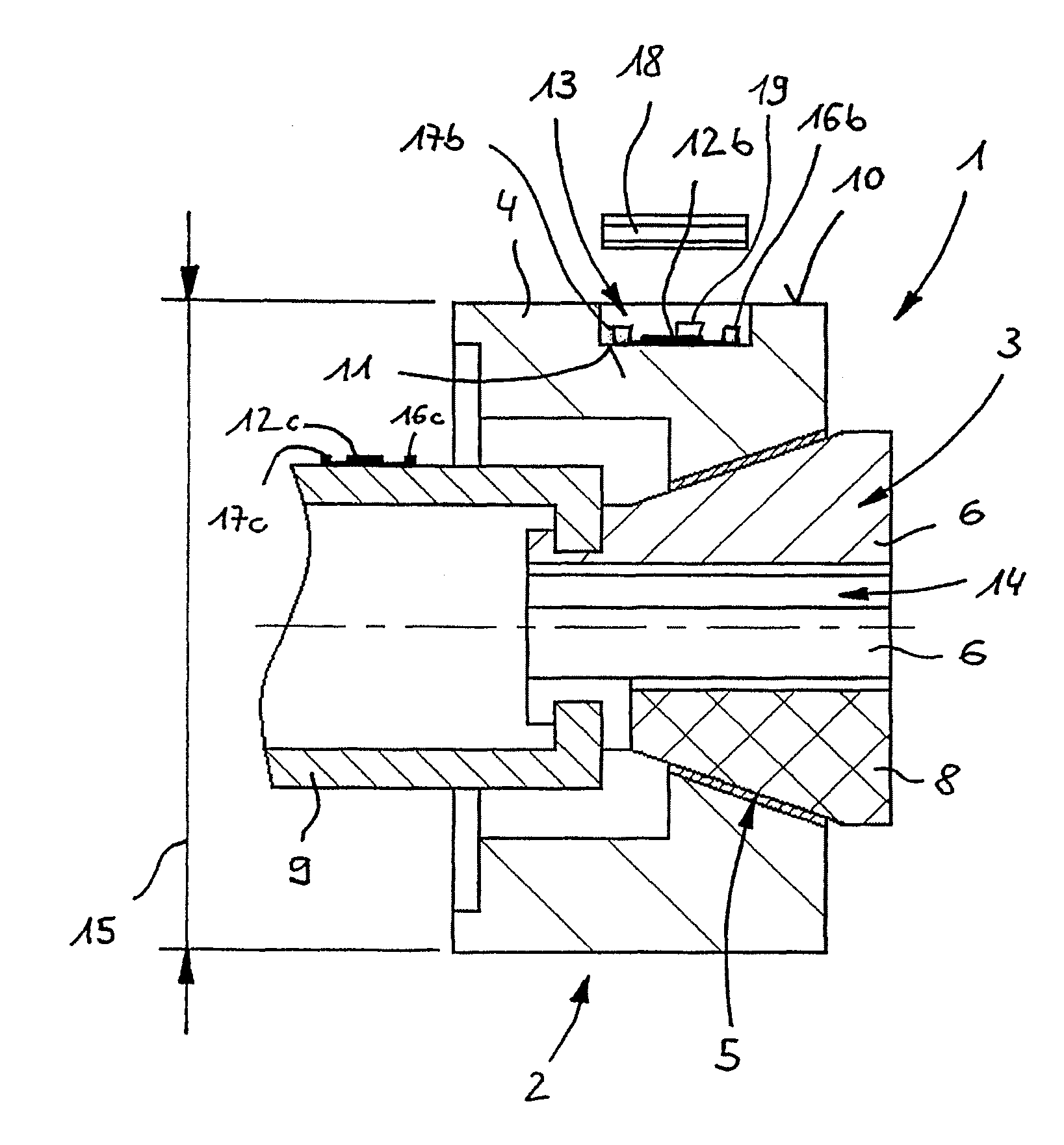 Chuck body for a chuck, chuck and method for determining a clamping force on such a chuck