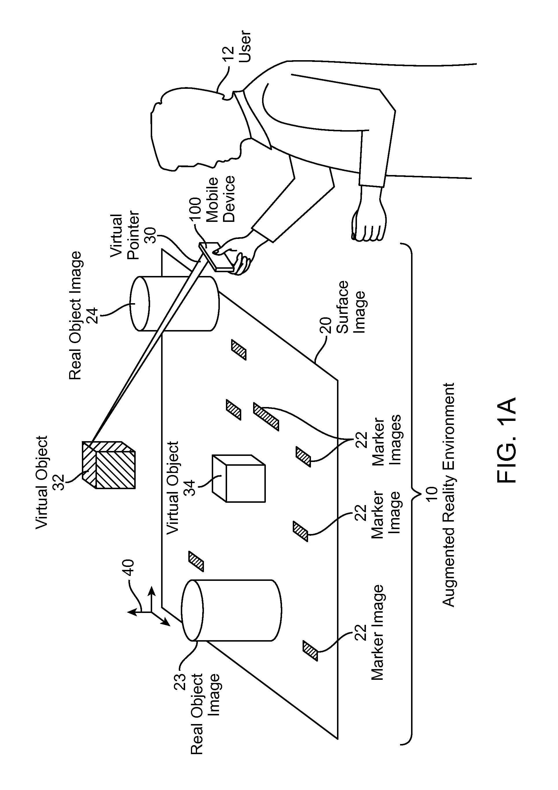 Virtual lasers for interacting with augmented reality environments