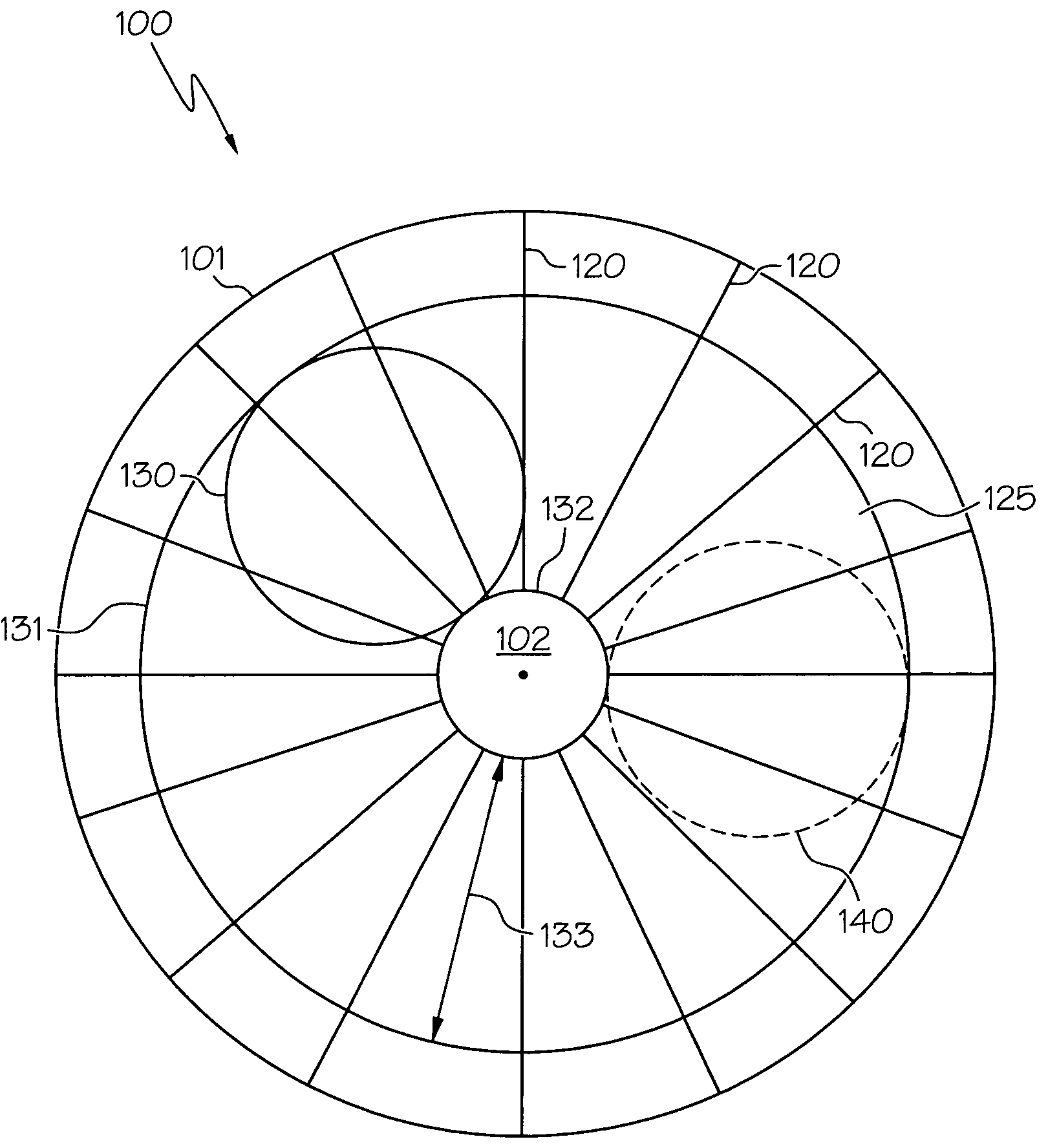 Radial-biased polishing pad