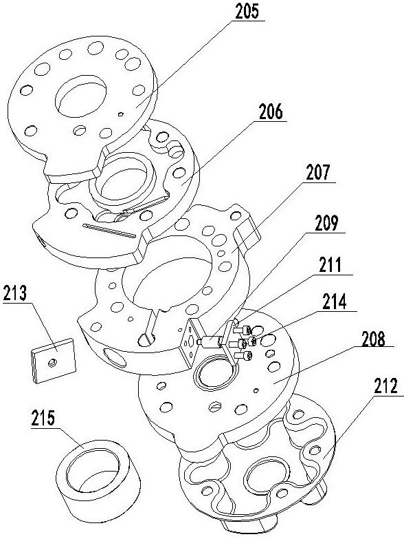 Pump body components and variable capacity compressor