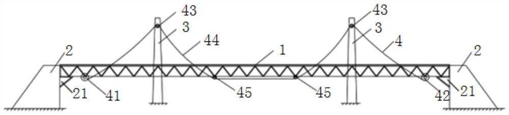 CFRP plate lifting bridge with support