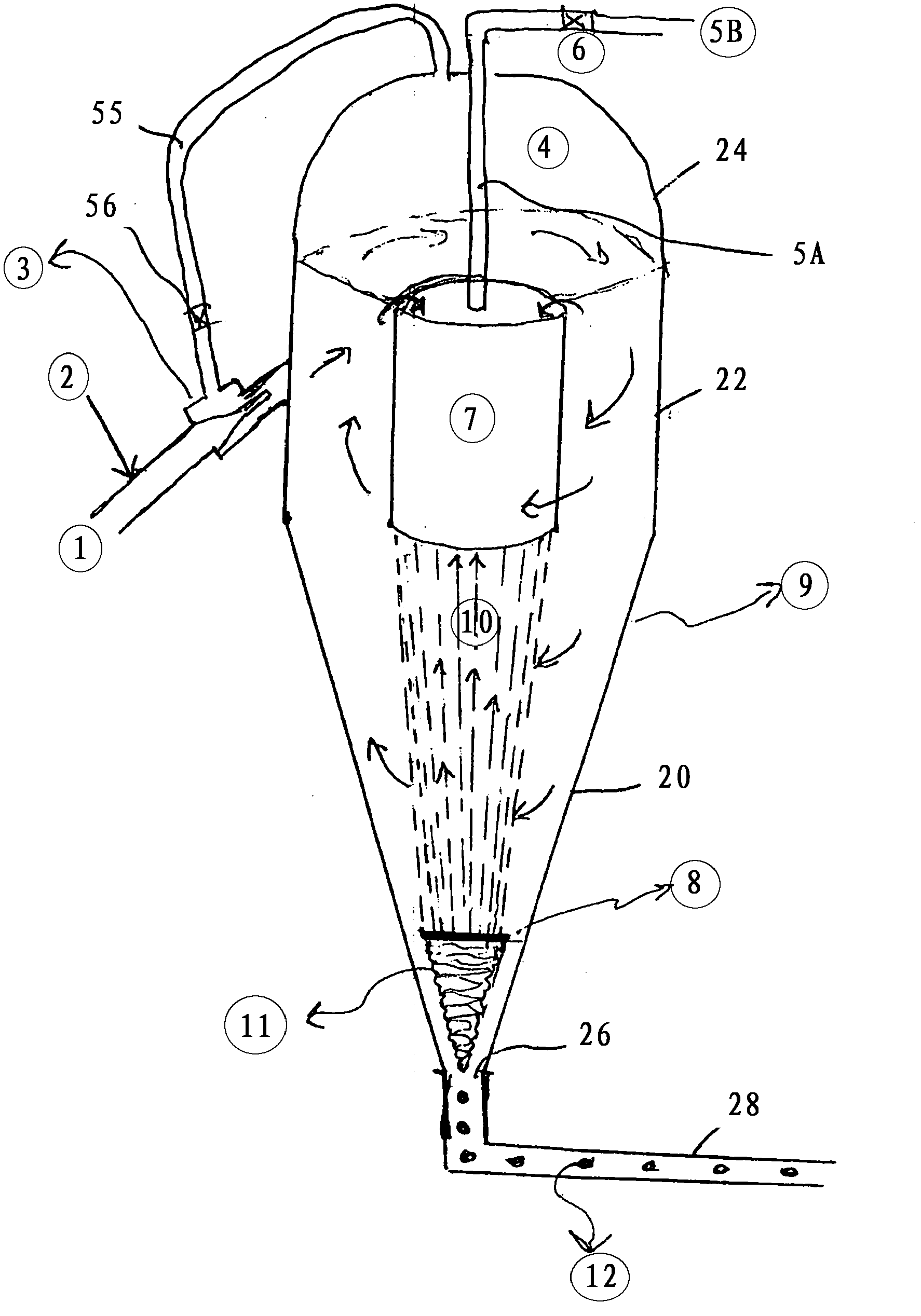 Apparatus and method for separation of phases in a multiphase flow