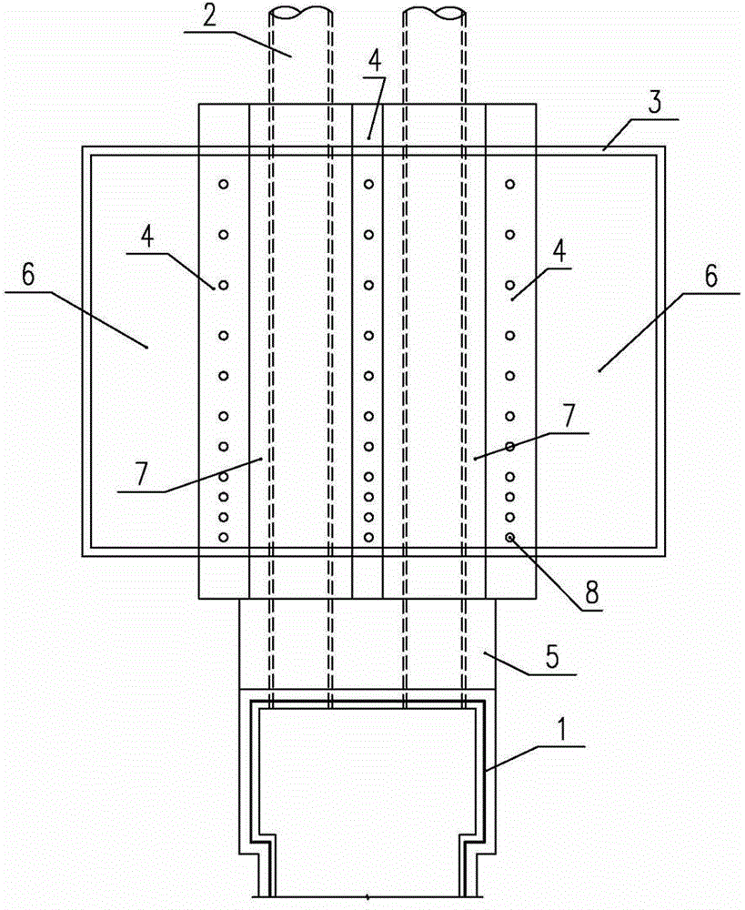 Excavation support structure and construction method of foundation pit excavation in shield tunnel near head well