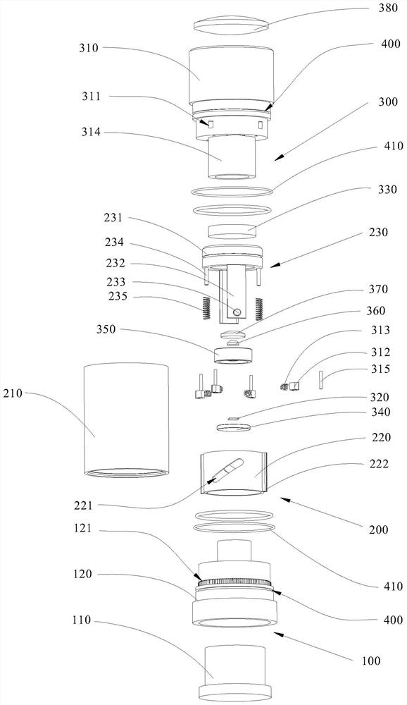 Variable-focus fishing lamp with good sealing performance