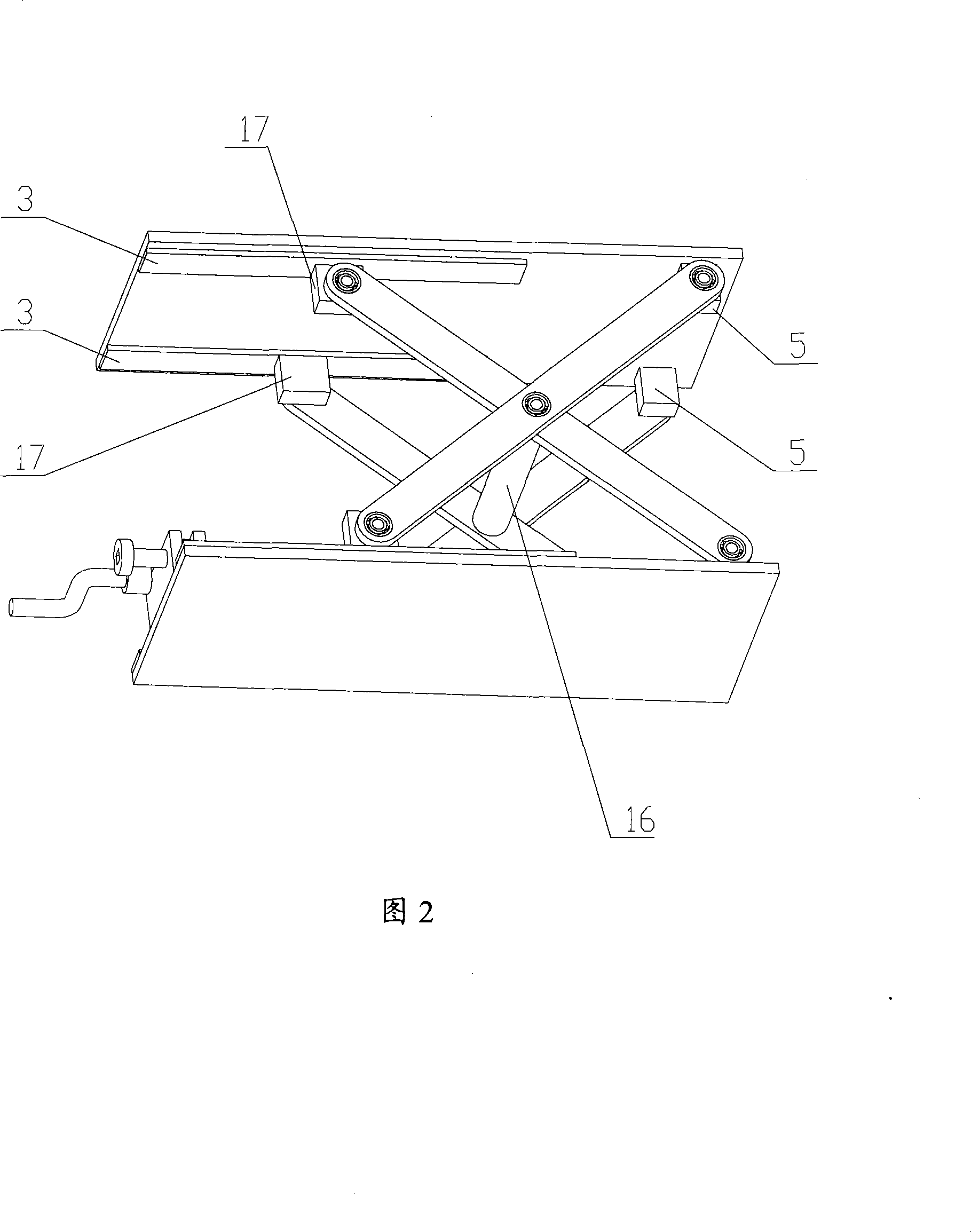 Shear type hoisting device