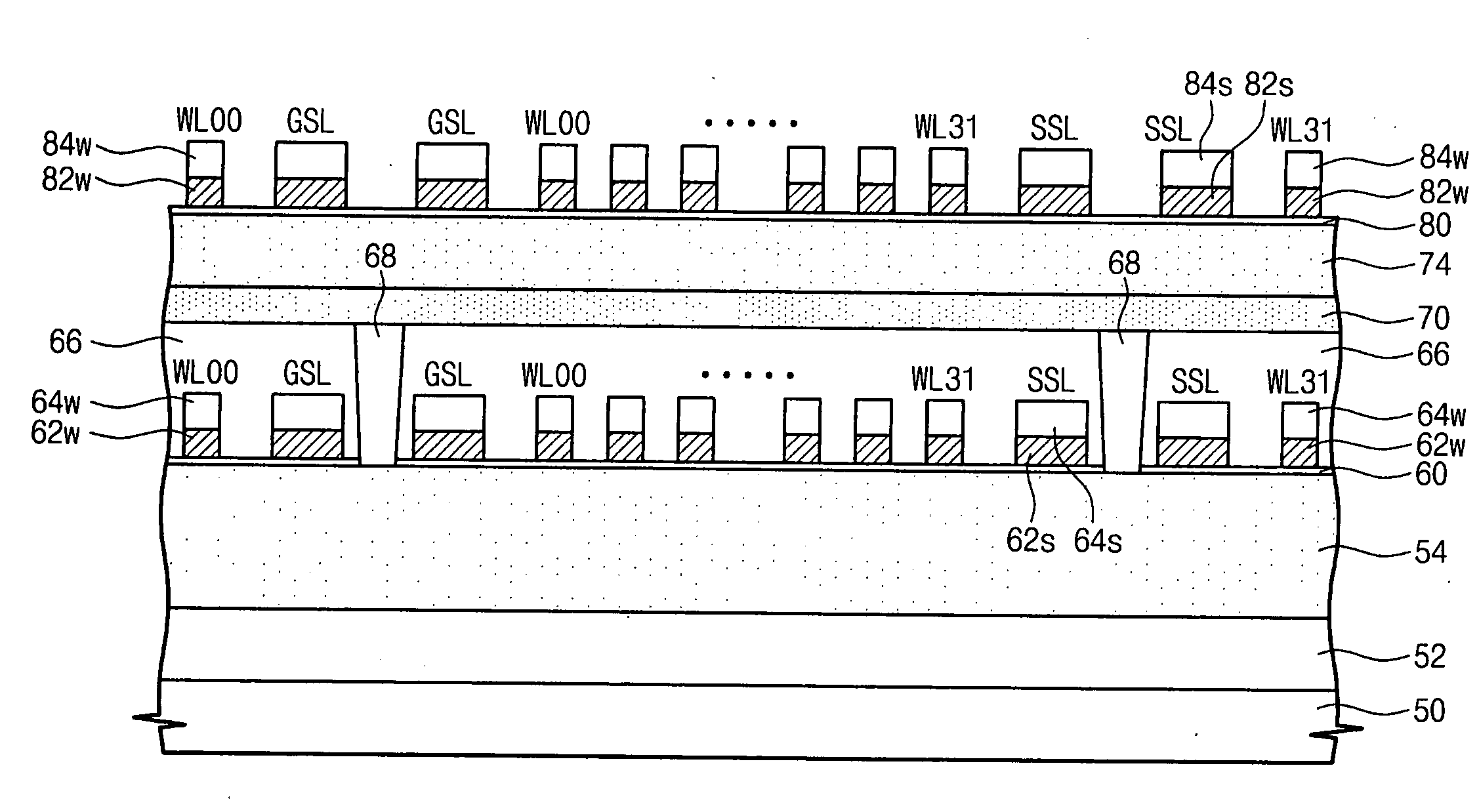 Multi-layer nonvolatile memory devices and methods of fabricating the same