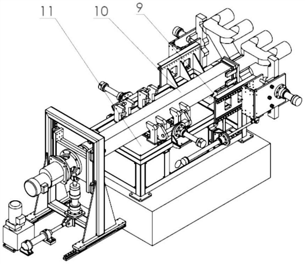 Aluminum electrolysis double-anode guide rod overturning and shifting mechanism