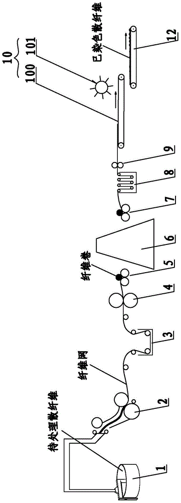 Loose fiber dyeing process