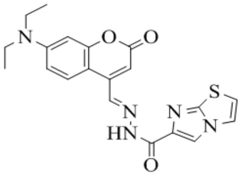 Coumarosone fluorescent probe for detecting Cu &lt; 2 + &gt; as well as preparation method and application of coumarosone fluorescent probe