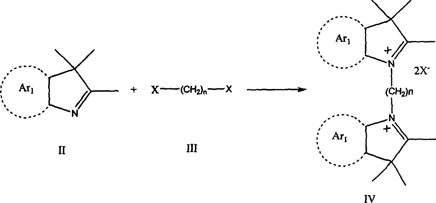 Dimer dye of sanjie-chuanjing in use for DVD-R atn high speed, and synthesis method