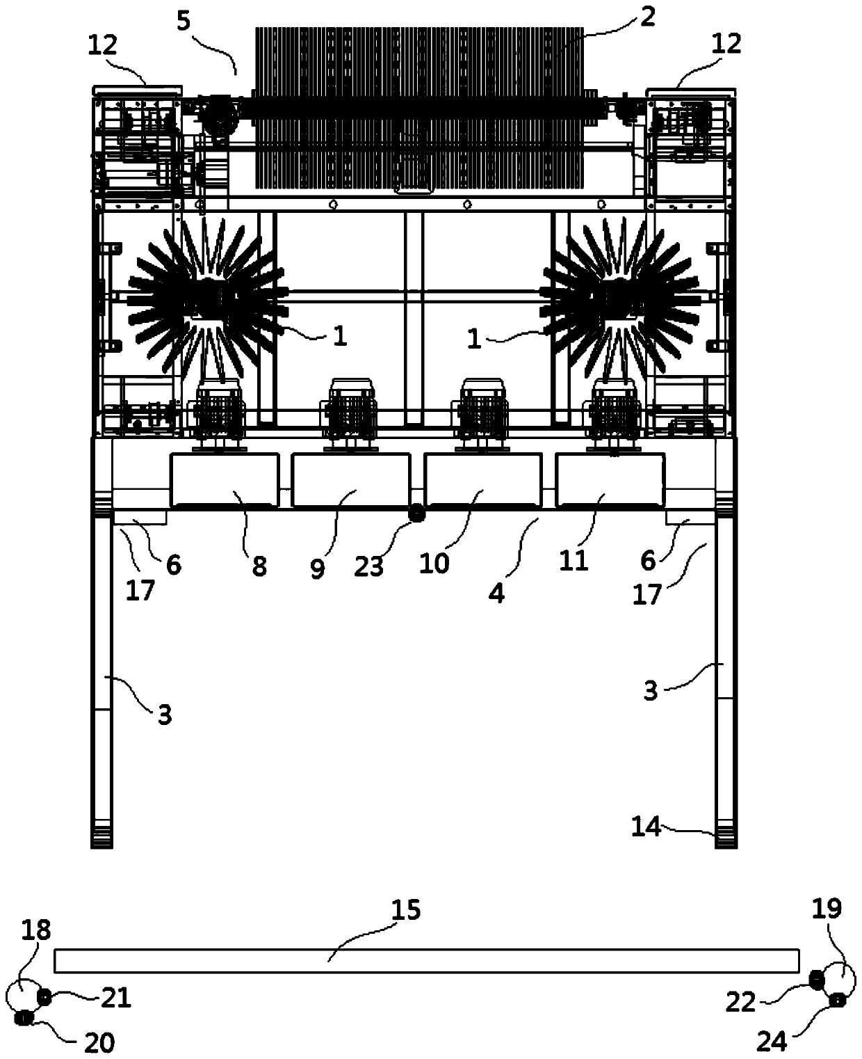 Full-automatic intelligent safe reciprocating car washing device